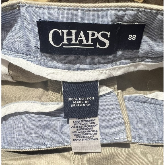 Chaps Mens 100%‎ Cotton Khaki Shorts, Tan Size 38 - Picture 4 of 4
